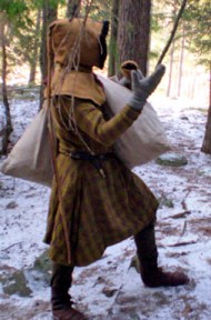 The sack carried by me